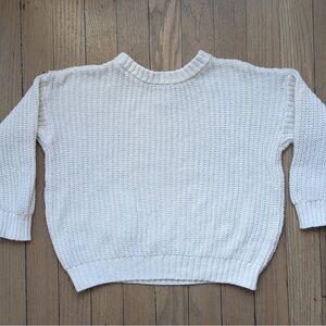 Little Co. Classic Knit Kids Sweater in Cream Sz 3T
